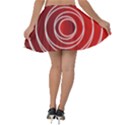 Circles Red Velvet Skater Skirt View2