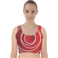 Circles Red Velvet Racer Back Crop Top