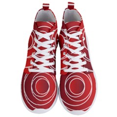 Circles Red Men s Lightweight High Top Sneakers