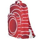 Circles Red Double Compartment Backpack View1