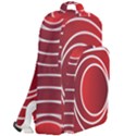 Circles Red Double Compartment Backpack View2