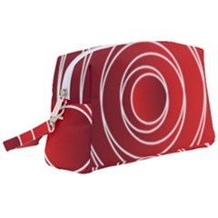 Circles Red Wristlet Pouch Bag (large)