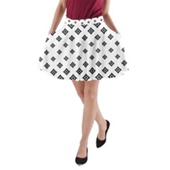 Concentric Plaid A-line Pocket Skirt