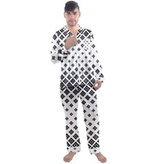 Concentric Plaid Men s Satin Pajamas Long Pants Set by HermanTelo