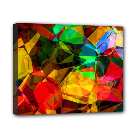 Color Abstract Polygon Canvas 10  X 8  (stretched) by HermanTelo