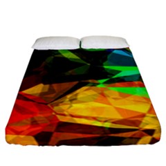 Color Abstract Polygon Fitted Sheet (king Size)