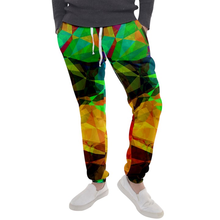 Color Abstract Polygon Men s Jogger Sweatpants