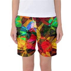 Color Abstract Polygon Women s Basketball Shorts