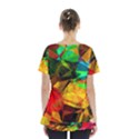 Color Abstract Polygon Skirt Hem Sports Top View2