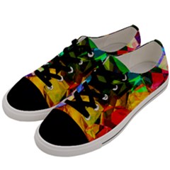 Color Abstract Polygon Men s Low Top Canvas Sneakers