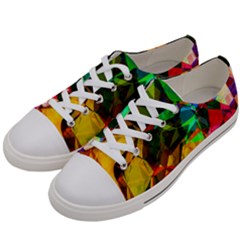 Color Abstract Polygon Women s Low Top Canvas Sneakers by HermanTelo