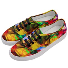 Color Abstract Polygon Women s Classic Low Top Sneakers by HermanTelo