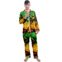 Color Abstract Polygon Men s Satin Pajamas Long Pants Set View1