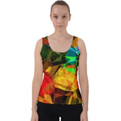 Color Abstract Polygon Velvet Tank Top