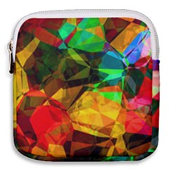 Color Abstract Polygon Mini Square Pouch