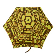 Cubes Grid Geometric 3d Square Mini Folding Umbrellas