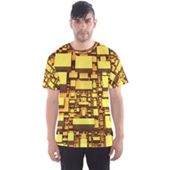 Cubes Grid Geometric 3d Square Men s Sports Mesh Tee