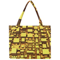 Cubes Grid Geometric 3d Square Mini Tote Bag by HermanTelo