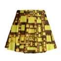 Cubes Grid Geometric 3d Square Mini Flare Skirt View1