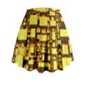 Cubes Grid Geometric 3d Square Mini Flare Skirt View2