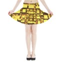 Cubes Grid Geometric 3d Square Mini Flare Skirt View3