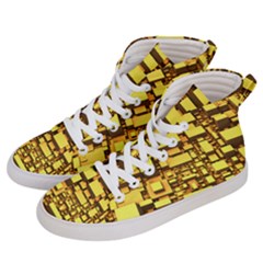 Cubes Grid Geometric 3d Square Women s Hi-top Skate Sneakers