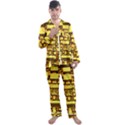 Cubes Grid Geometric 3d Square Men s Satin Pajamas Long Pants Set View1