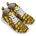 Cubes Grid Geometric 3d Square Women s Lightweight High Top Sneakers View3