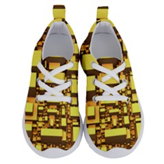 Cubes Grid Geometric 3d Square Running Shoes by HermanTelo