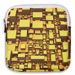 Cubes Grid Geometric 3d Square Mini Square Pouch