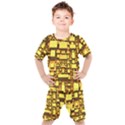 Cubes Grid Geometric 3d Square Kids  Tee and Shorts Set View1