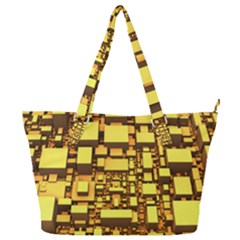 Cubes Grid Geometric 3d Square Full Print Shoulder Bag