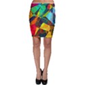 Color Abstract Polygon Background Bodycon Skirt View1