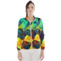 Color Abstract Polygon Background Women s Windbreaker View1