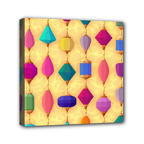 Colorful Background Stones Jewels Mini Canvas 6  X 6  (stretched)