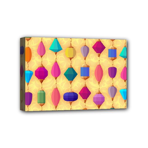 Colorful Background Stones Jewels Mini Canvas 6  X 4  (stretched)