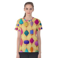 Colorful Background Stones Jewels Women s Cotton Tee