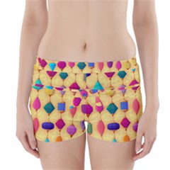 Colorful Background Stones Jewels Boyleg Bikini Wrap Bottoms