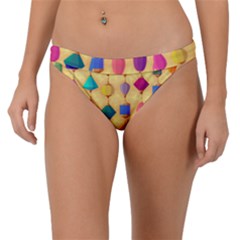 Colorful Background Stones Jewels Band Bikini Bottom