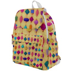 Colorful Background Stones Jewels Top Flap Backpack