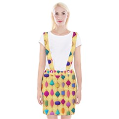 Colorful Background Stones Jewels Braces Suspender Skirt