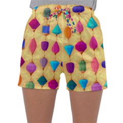 Colorful Background Stones Jewels Sleepwear Shorts