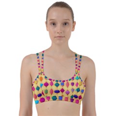 Colorful Background Stones Jewels Line Them Up Sports Bra by HermanTelo