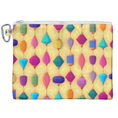 Colorful Background Stones Jewels Canvas Cosmetic Bag (xxl)