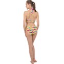 Colorful Background Stones Jewels Halter Side Cut Swimsuit View2