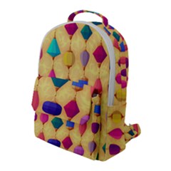 Colorful Background Stones Jewels Flap Pocket Backpack (large)