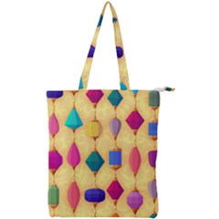 Colorful Background Stones Jewels Double Zip Up Tote Bag