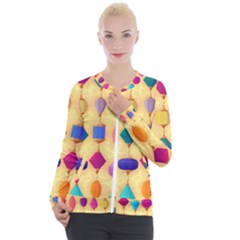 Colorful Background Stones Jewels Casual Zip Up Jacket