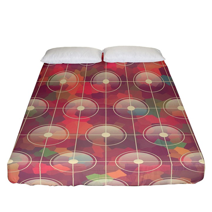 Colorful Background Abstract Fitted Sheet (California King Size)