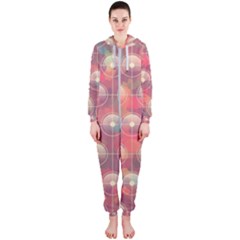 Colorful Background Abstract Hooded Jumpsuit (ladies) 